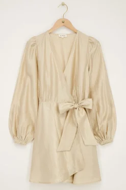 Robe Taupe Avec Aspect Satiné