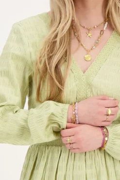 Robe Verte Avec Col En V