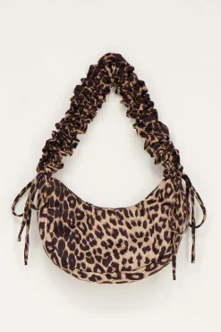 Sac à Bandoulière à Volants Imprimé Léopard