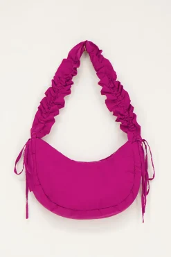 Sac à Bandoulière Fuchsia à Volants