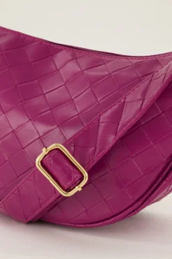 Sac à Bandoulière Fuchsia Avec Motif à Carreaux