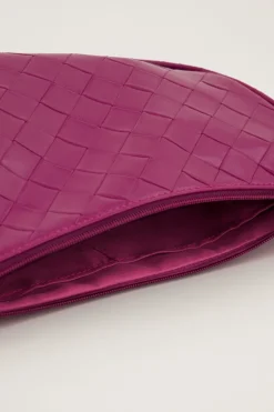 Sac à Bandoulière Fuchsia Avec Motif à Carreaux