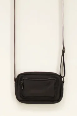 Sac à Bandoulière Noir En Nylon