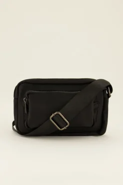 Sac à Bandoulière Noir En Nylon