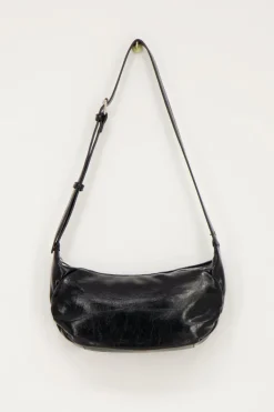 Sac à Bandoulière Noir Vernis