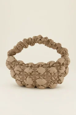 Sac à Bandoulière Taupe Matelassé