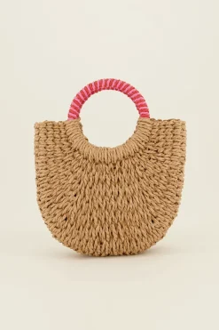 Sac Bandoulière En Paille à Anse Rose