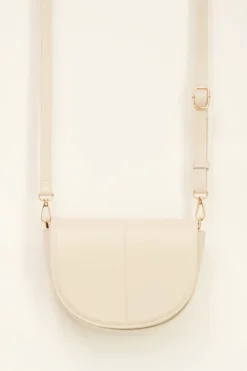 Sac Beige Demi-lune à Bandoulière Corde