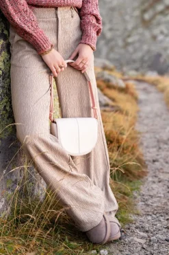 Sac Beige Demi-lune à Bandoulière Corde