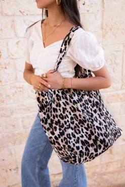 Sac Cabas à Imprimé Léopard