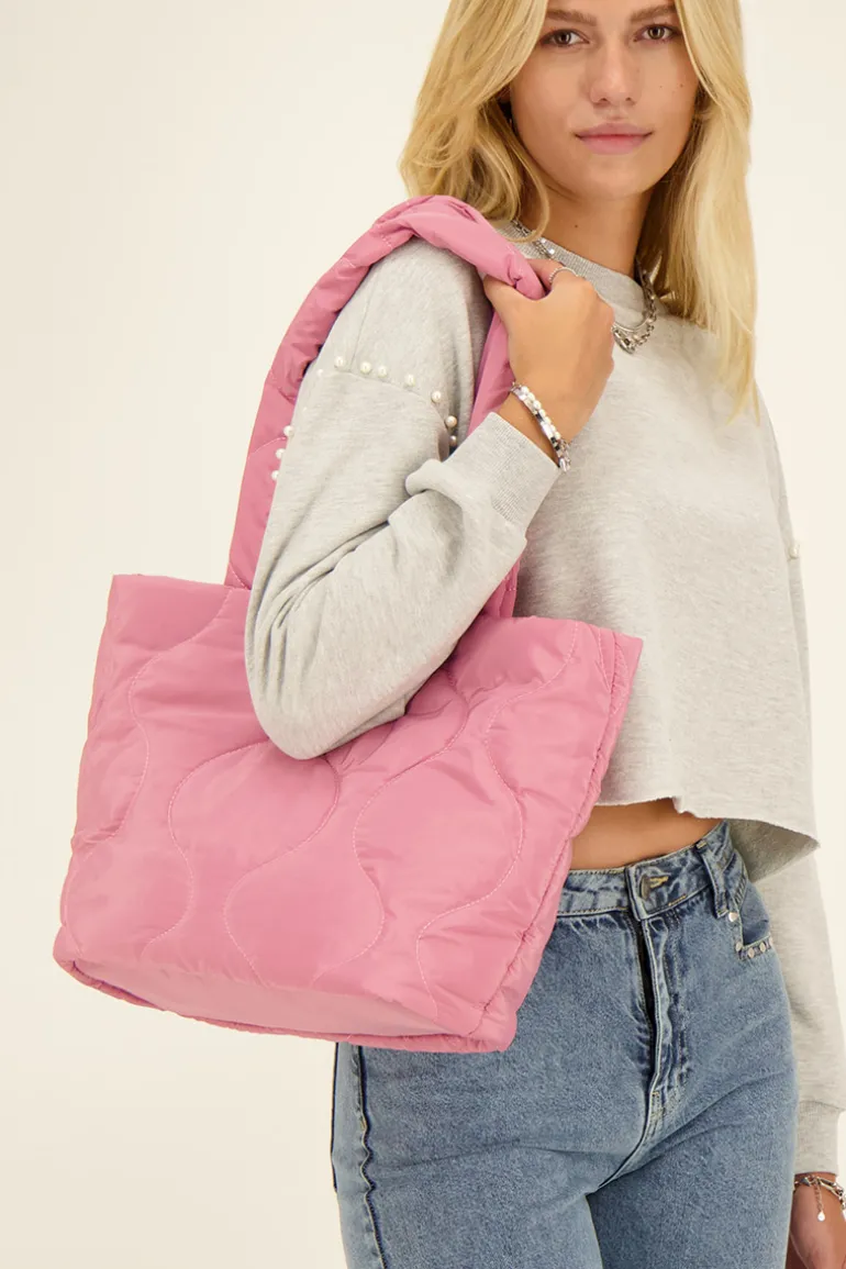 Sac Cabas Matelassé Rose