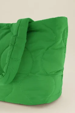 Sac Cabas Matelassé Vert