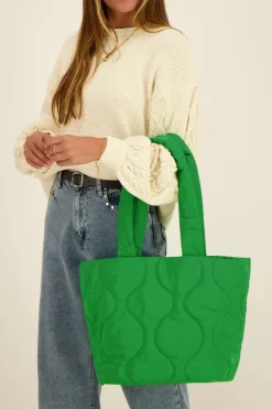 Sac Cabas Matelassé Vert