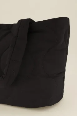 Sac Cabas Noir Matelassé