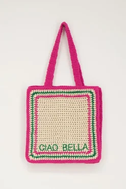 Sac En Crochet Rose Ciao Bella