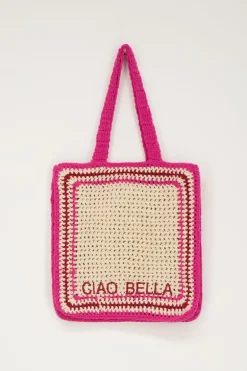 Sac En Crochet Rose Foncé Ciao Bella