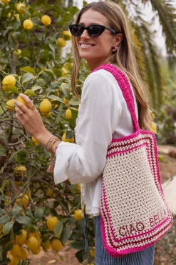 Sac En Crochet Rose Foncé Ciao Bella