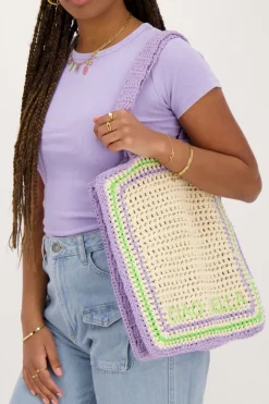 Sac En Crochet Violet Ciao Bella