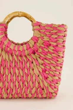 Sac En Osier Rose
