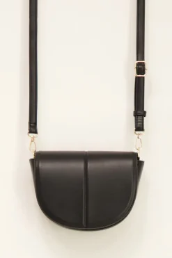 Sac Noir Demi-lune à Bandoulière Corde