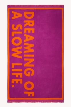 Serviette Violette ''Slow Life''