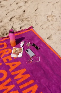 Serviette Violette ''Slow Life''