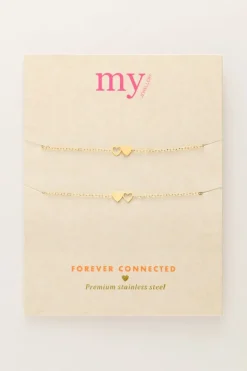 Set De 2 Bracelets à 2 Coeurs