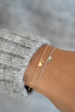 Set De 2 Bracelets à 2 Coeurs