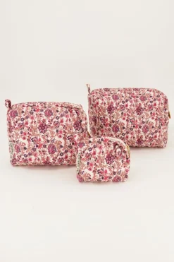 Set De Trousses De Toilette Imprimé Fleuri Multicolore
