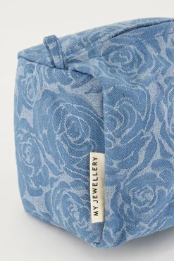 Set De Trousses De Toilette En Denim Avec Imprimé Roses