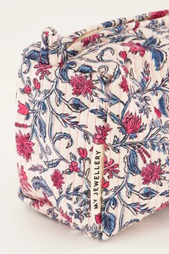Set De Trousses De Toilette Rose Pâle Avec Imprimé Floral