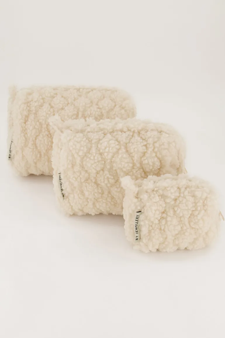 Set De Trousses De Toilette Teddy Beige