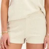 Short Beige Avec élastiques Et Lurex