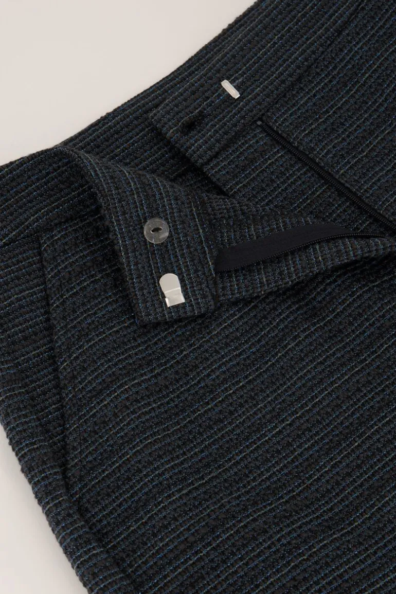 Short Bleu En Tweed Lurex