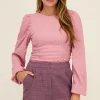 Short Violet En Tweed Lurex