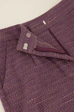 Short Violet En Tweed Lurex
