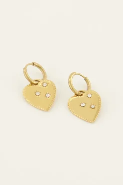 Sunchasers Boucles D’oreilles à Coeur Et Strass