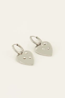 Sunchasers Boucles D’oreilles à Coeur Et Strass