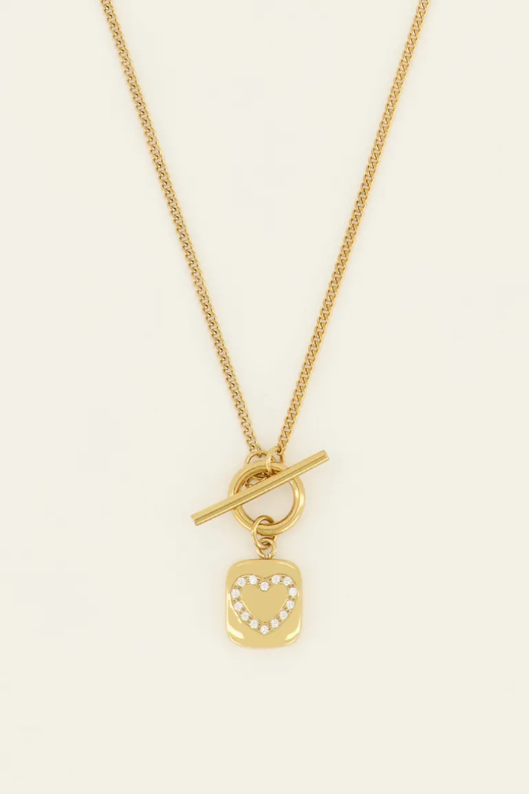 Sunchasers Collier Avec Fermoir Et Cœur En Strass