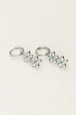 Sunrocks Boucles D'oreilles Avec Doubles Fleurs