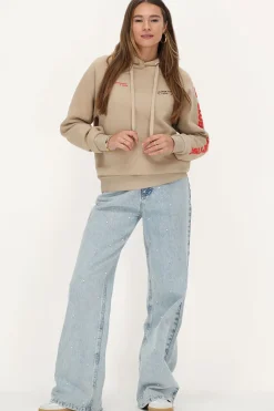 Sweat à Capuche Beige