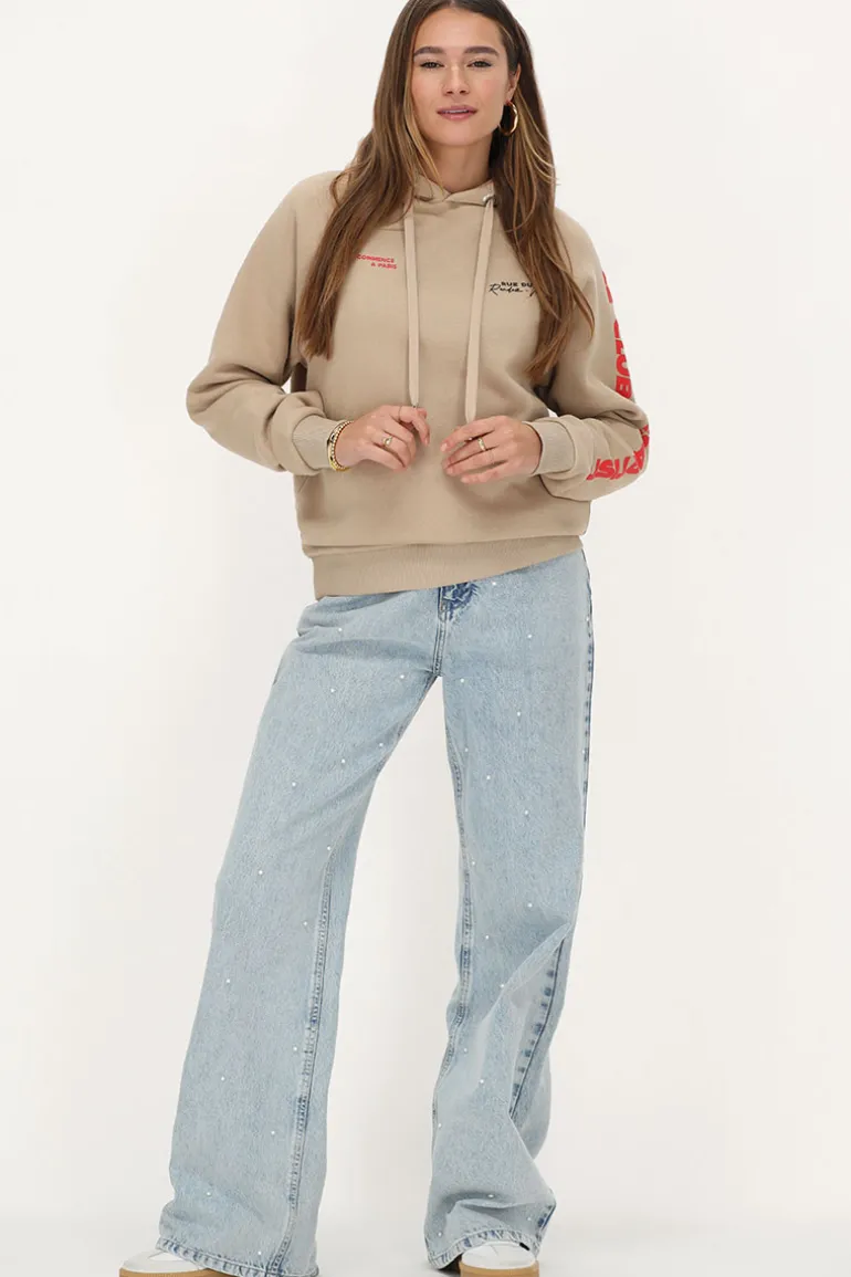 Sweat à Capuche Beige "Le Club Des Artistes"