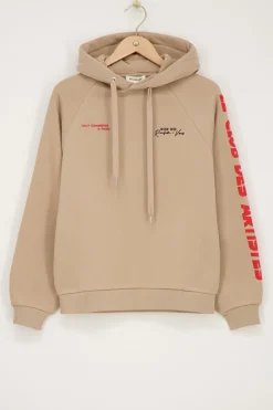 Sweat à Capuche Beige