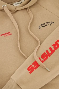 Sweat à Capuche Beige