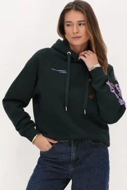 Sweat à Capuche Vert Foncé "Le Club Des Artistes"