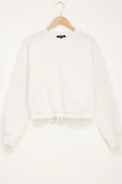 Sweat Blanc à Carreaux