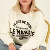 Sweat Blanc "La Joie De Vivre"