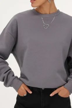 Sweat Gris Foncé "Rue Du Rendez Vous"
