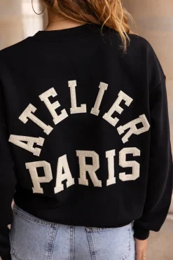 Sweat Noir "Atelier Paris"