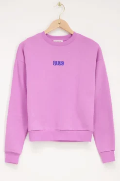 Sweat Paris Violet Fleuri